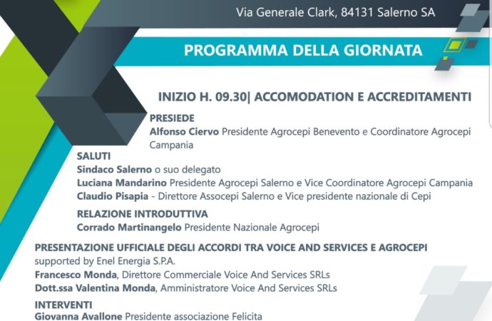 “Le nostre attività a supporto dell’agroalimentare italiano innovativo e conveniente” – 19 luglio 2019 – Salerno